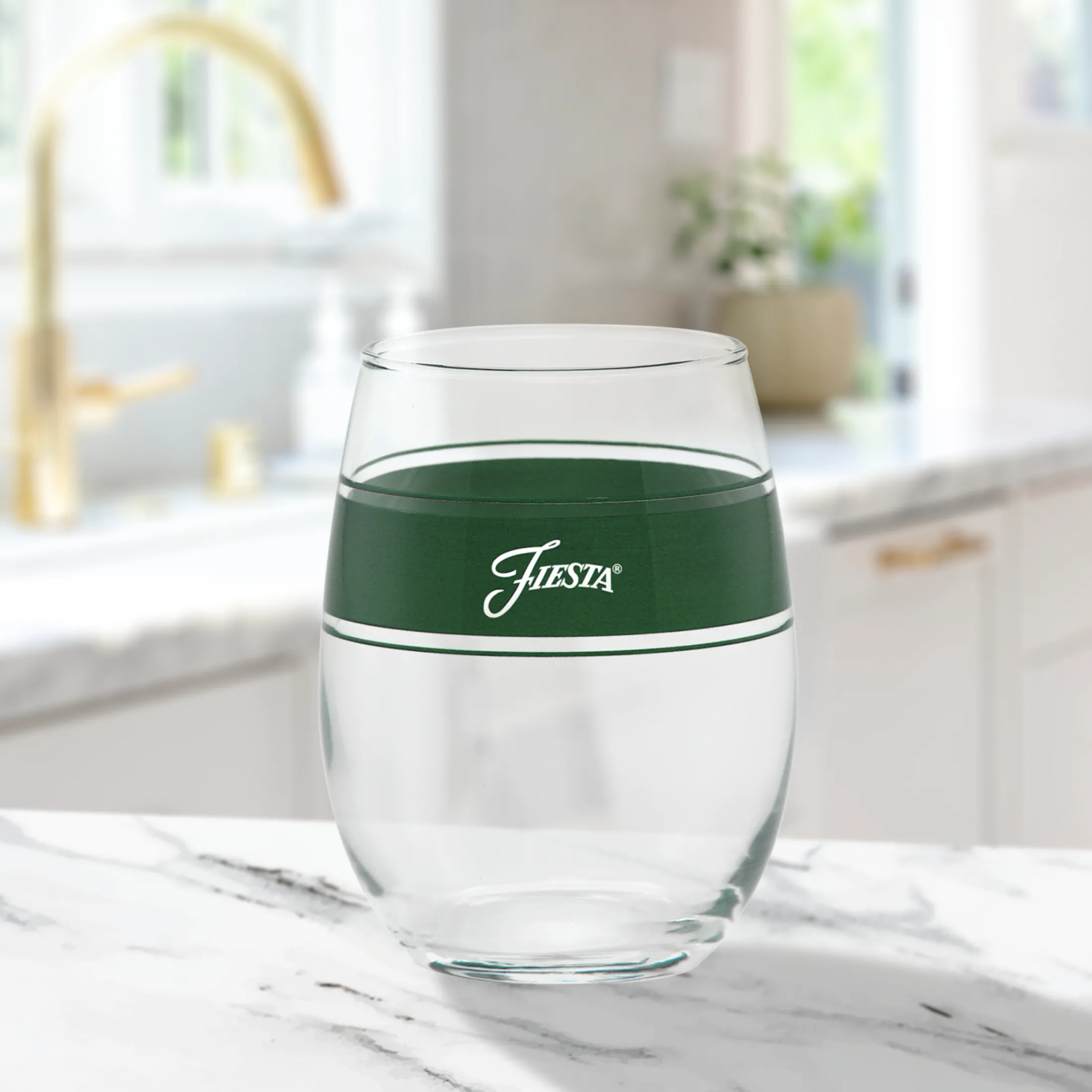 15 oz. Fiesta® Frame Stemless Wine Jade – Set of 4