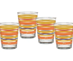 15 oz. Fiesta® Sienna Sunset Stripes Tapered Double Old Fashion – Set of 4