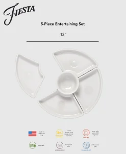 Aegean 5-Piece Mixed Colors Entertaining Set 8 1/5 Inch