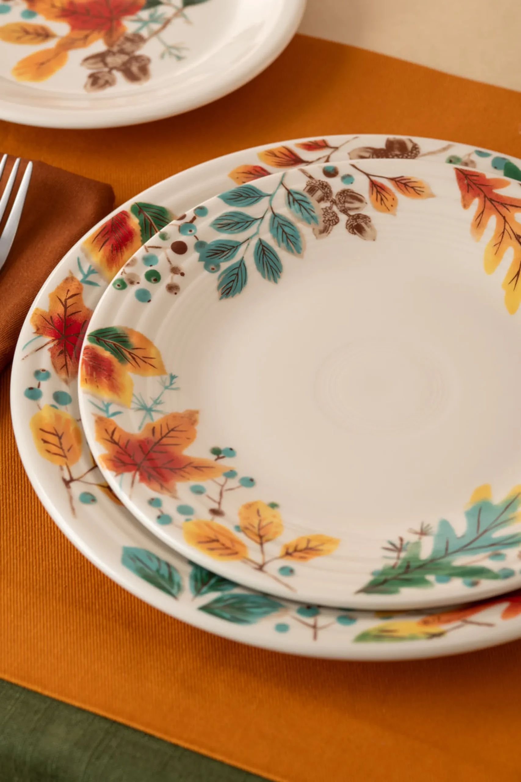 Autumn Fields Classic Rim 10 1/2 Inch Dinner Plate