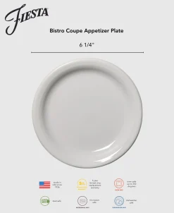 Bistro Coupe 6 1/4 Inch Appetizer Plate Foundry