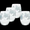 Botanical Floral 15 oz. Stemless Wine Glass – Set of 4