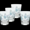 Botanical Floral 15 oz. Tapered Double Old Fashion Glass – Set of 4