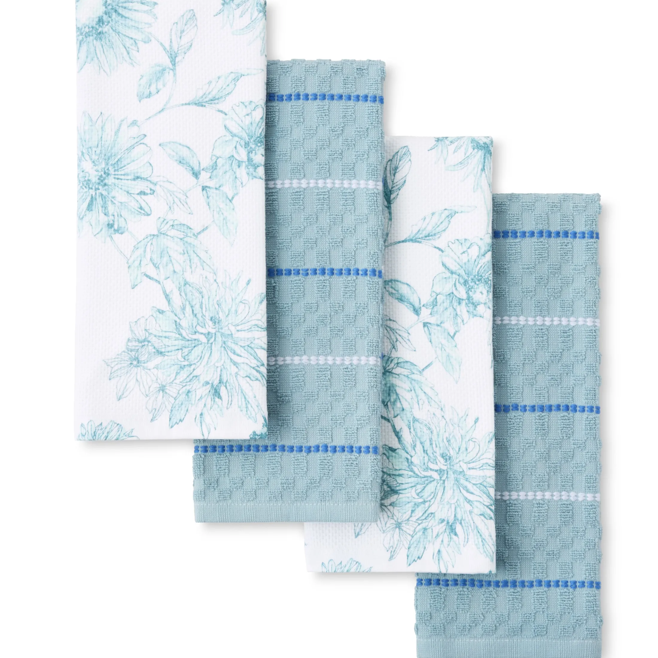 Botanical Floral Kitchen Towel Set of 4