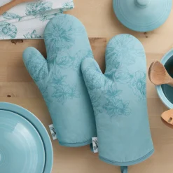 Botanical Floral 4-Pack Oven Mitt Set
