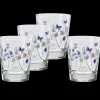 Breezy Floral 15 oz. Tapered Double Old Fashion Glass – Set of 4