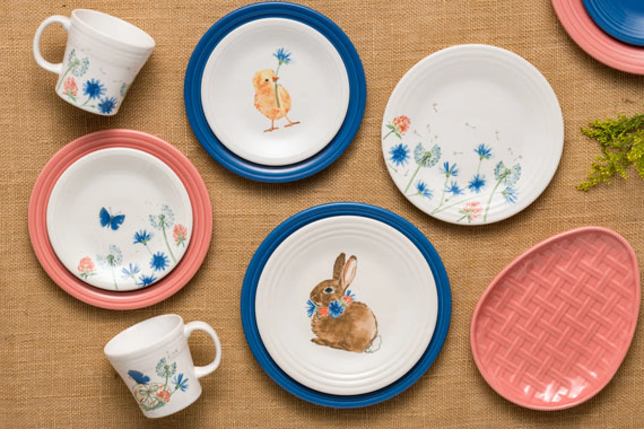 Breezy Floral Easter Classic Rim 9 Inch Luncheon Plate
