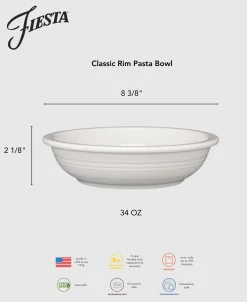 Classic Rim 8 3/8 Inch Pasta Bowl 34 OZ