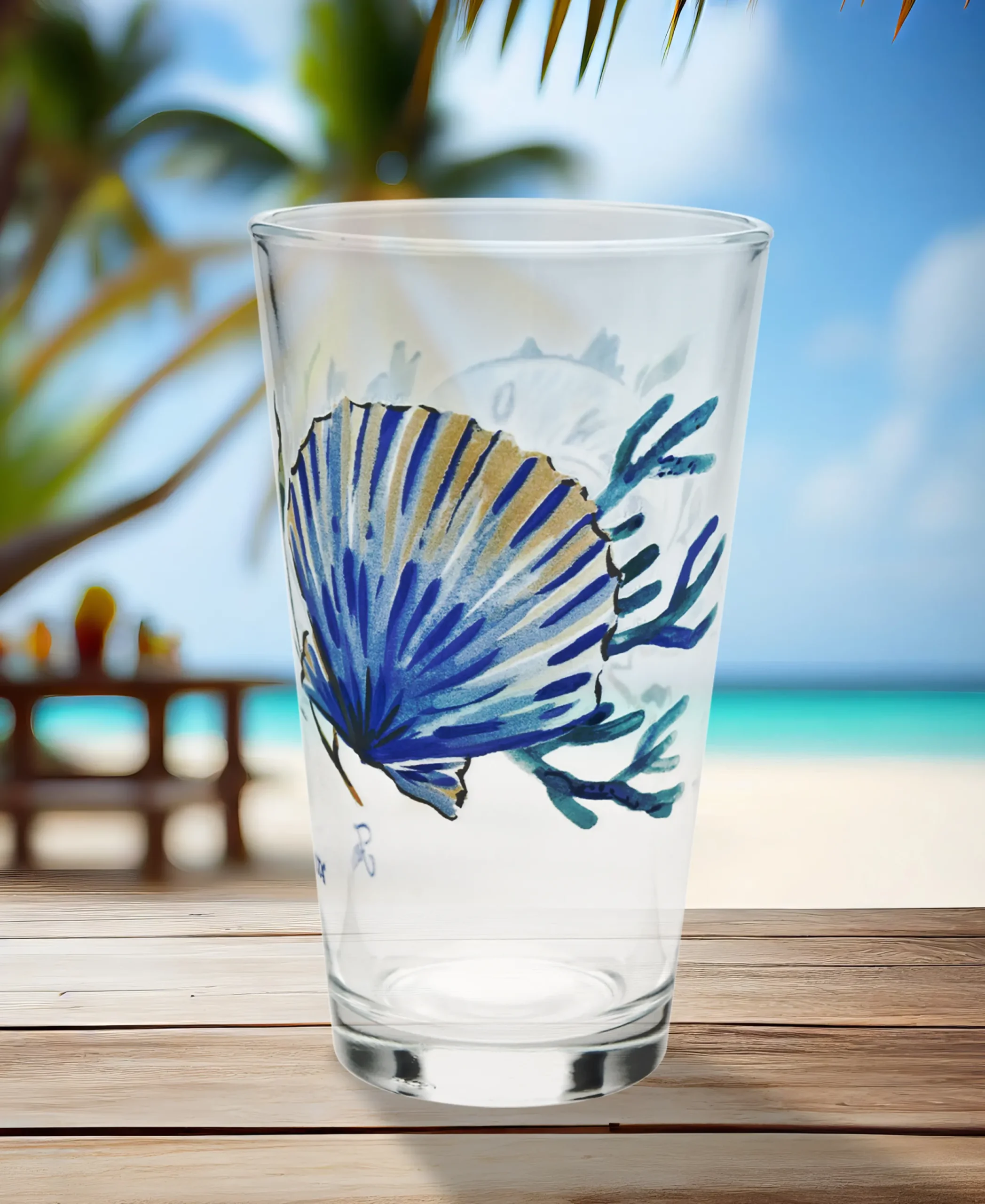 Coastal Shores 16 oz. Cooler Glass - Set of 4