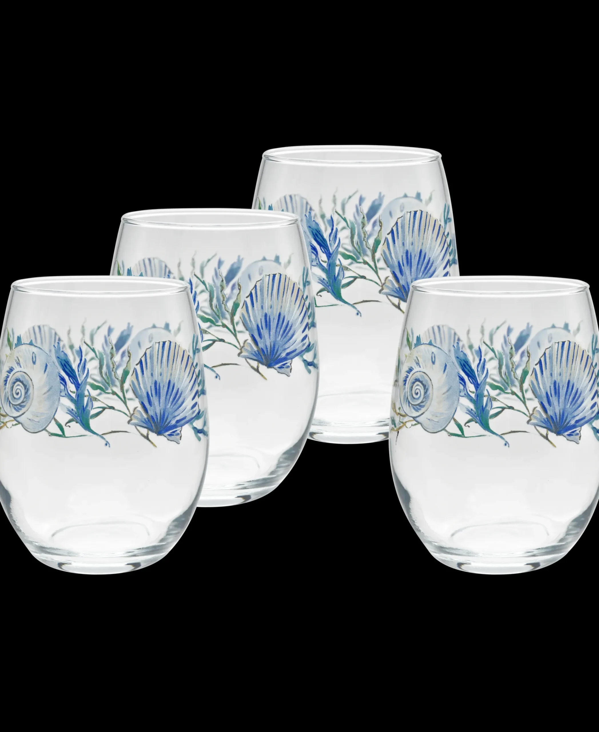 Coastal Shores 15 oz. Stemless Wine Glass – Set of 4
