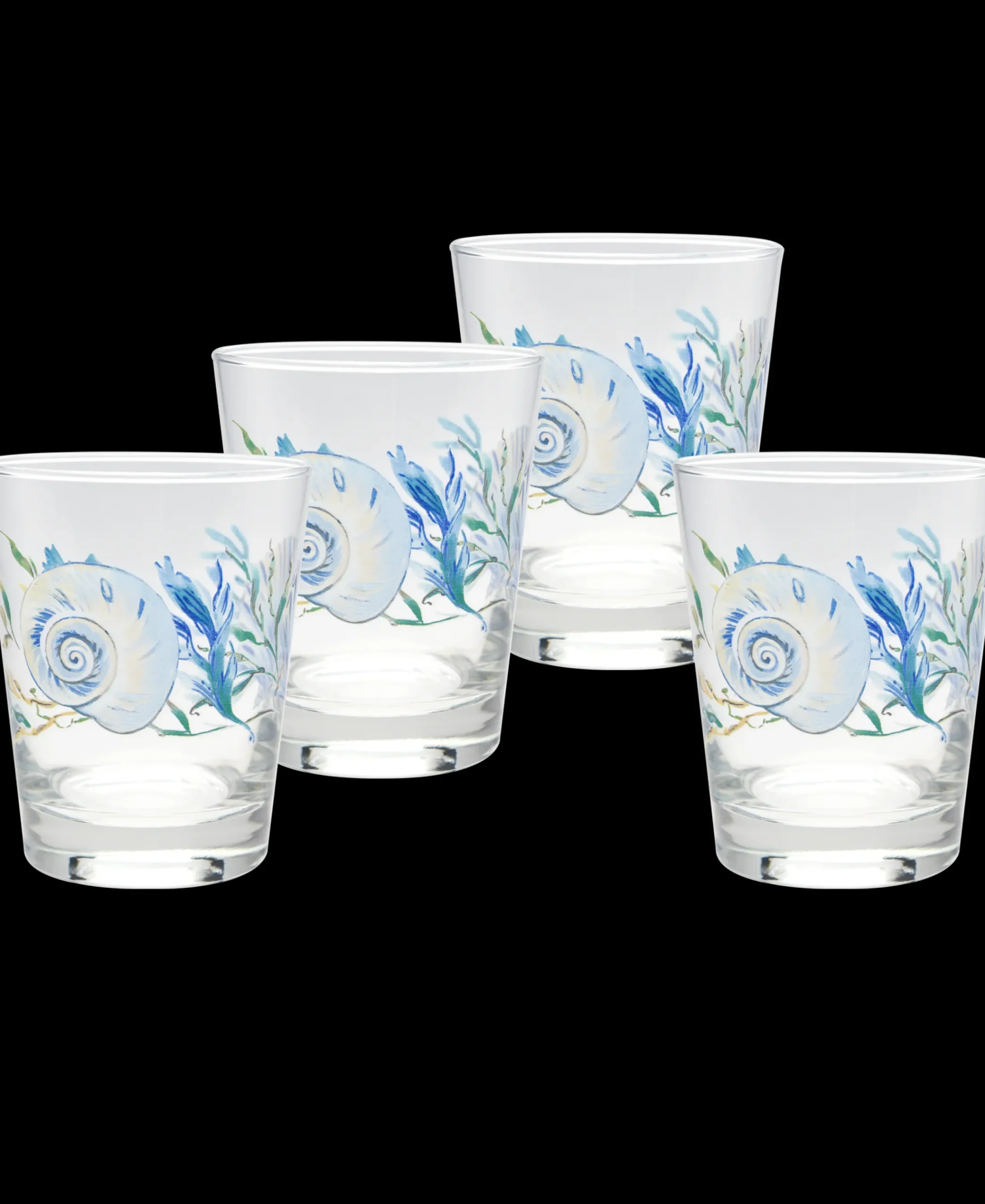 Coastal Shores 15 oz. Tapered Double Old Fashion Glass – Set of 4