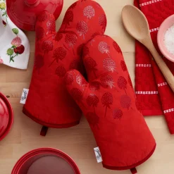 Falling Strawberries 4-Pack Oven Mitt Set