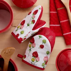 Falling Strawberries 4-Pack Oven Mitt Set