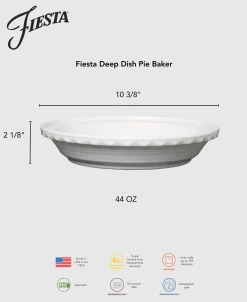 Fiesta 10 1/4 Inch Deep Dish Pie Baker 44OZ