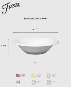 Fiesta 6 1/2 Inch Stackable Cereal Bowl 11 OZ