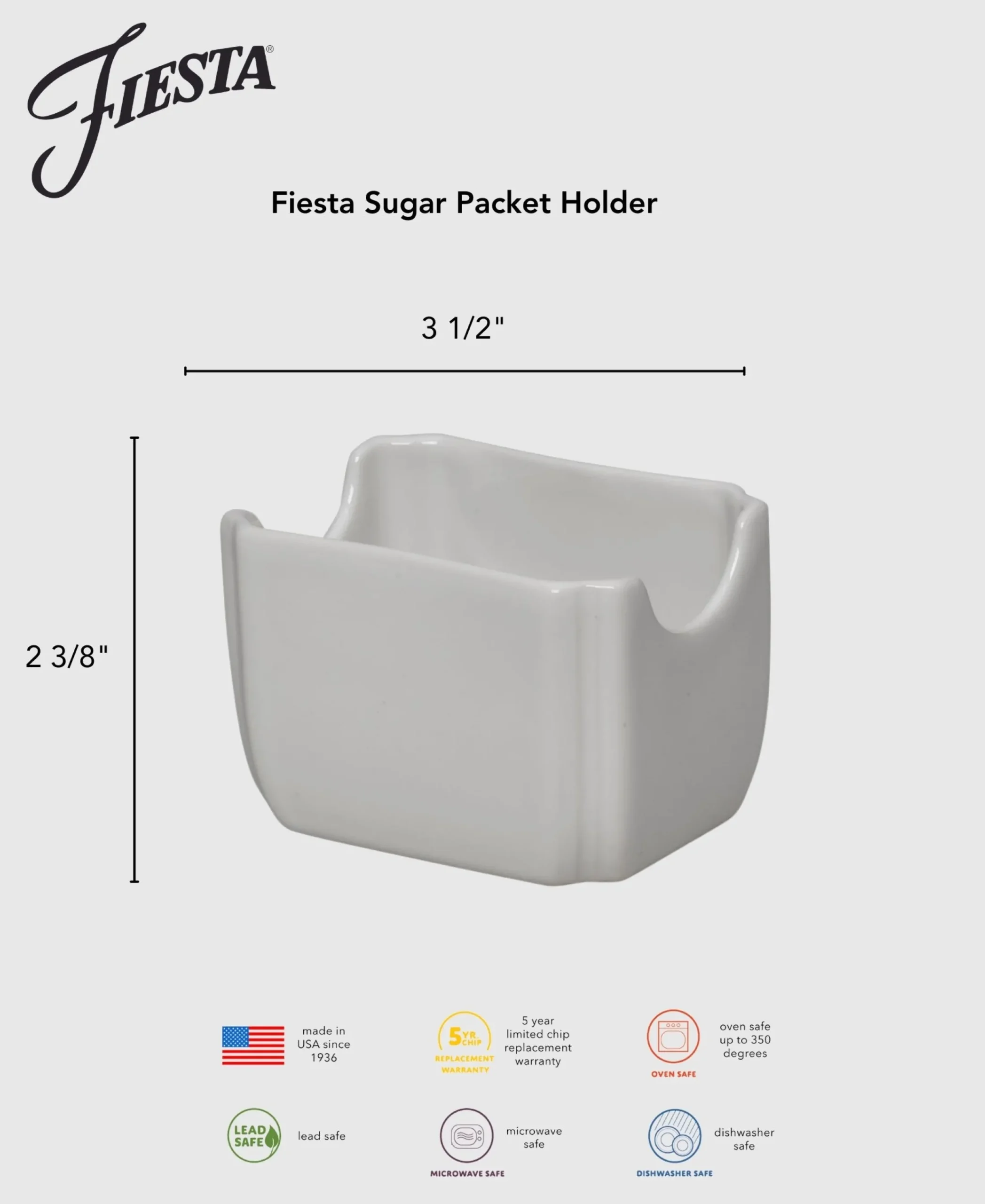 Fiesta 3 1/2 Inch Sugar Packet Holder