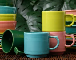 Fiesta 16 OZ Set of 4 Coastal Mixed Stackable Mug Set