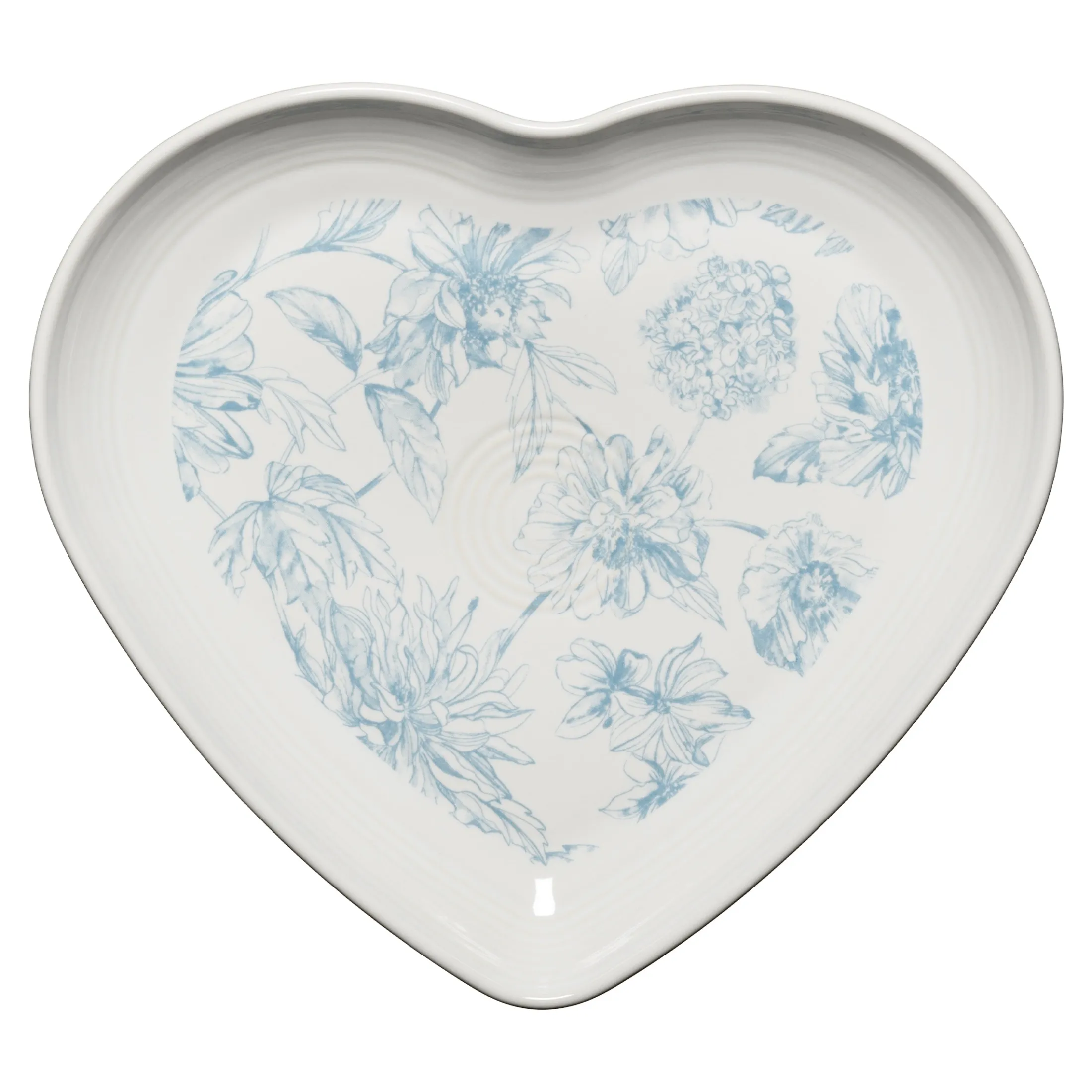 Fiesta Botanical Floral 9 Inch Heart Shaped Plate