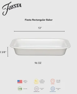 Fiesta Rectangular 9x13 Inch Baker 3 Quart