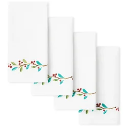 Holly Berry Christmas Border Napkin Set of 4