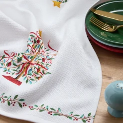 Holly Berry Christmas Tree Kitchen Towel Set