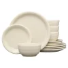 Linen Bistro Coupe 12-Piece Dinnerware Set, Service for 4