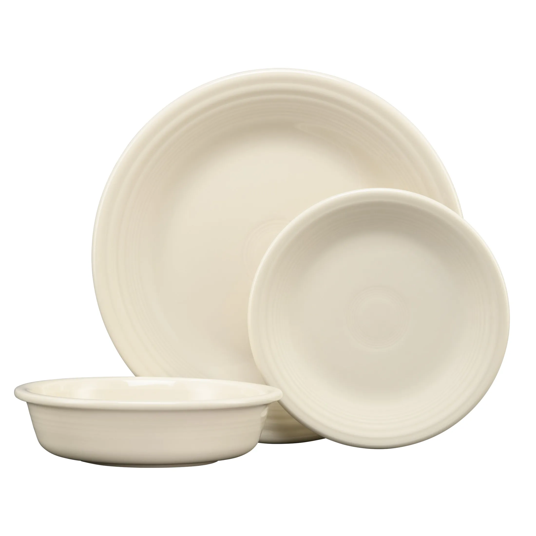 Linen Classic Rim 3-Piece Place Setting, Service for 1