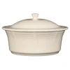 Linen Large 10 Inch Round Covered Casserole 2.8 Quart