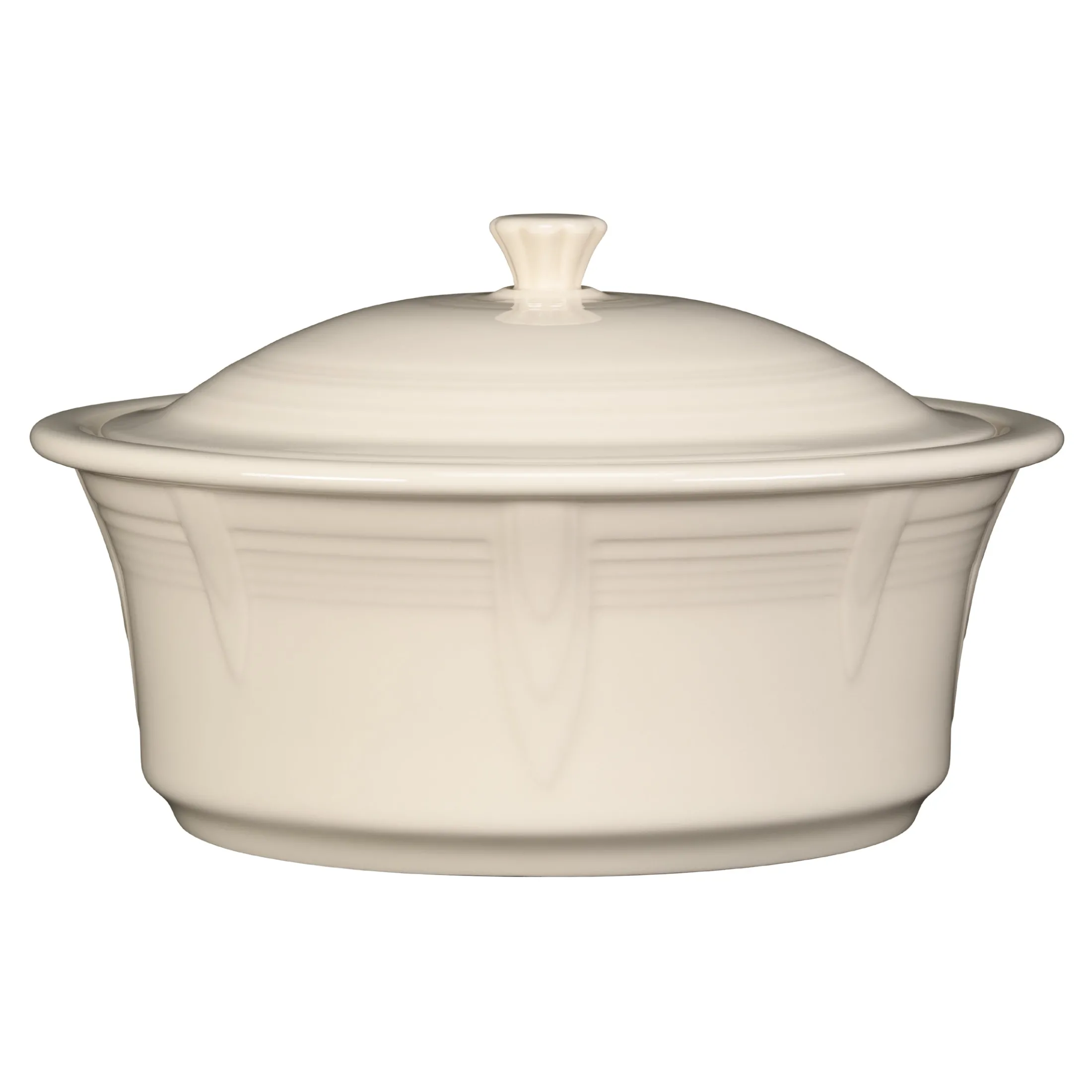 Linen Large 10 Inch Round Covered Casserole 2.8 Quart