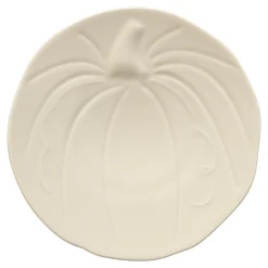 Linen Pumpkin Shaped Plate 8 1/2 Inch