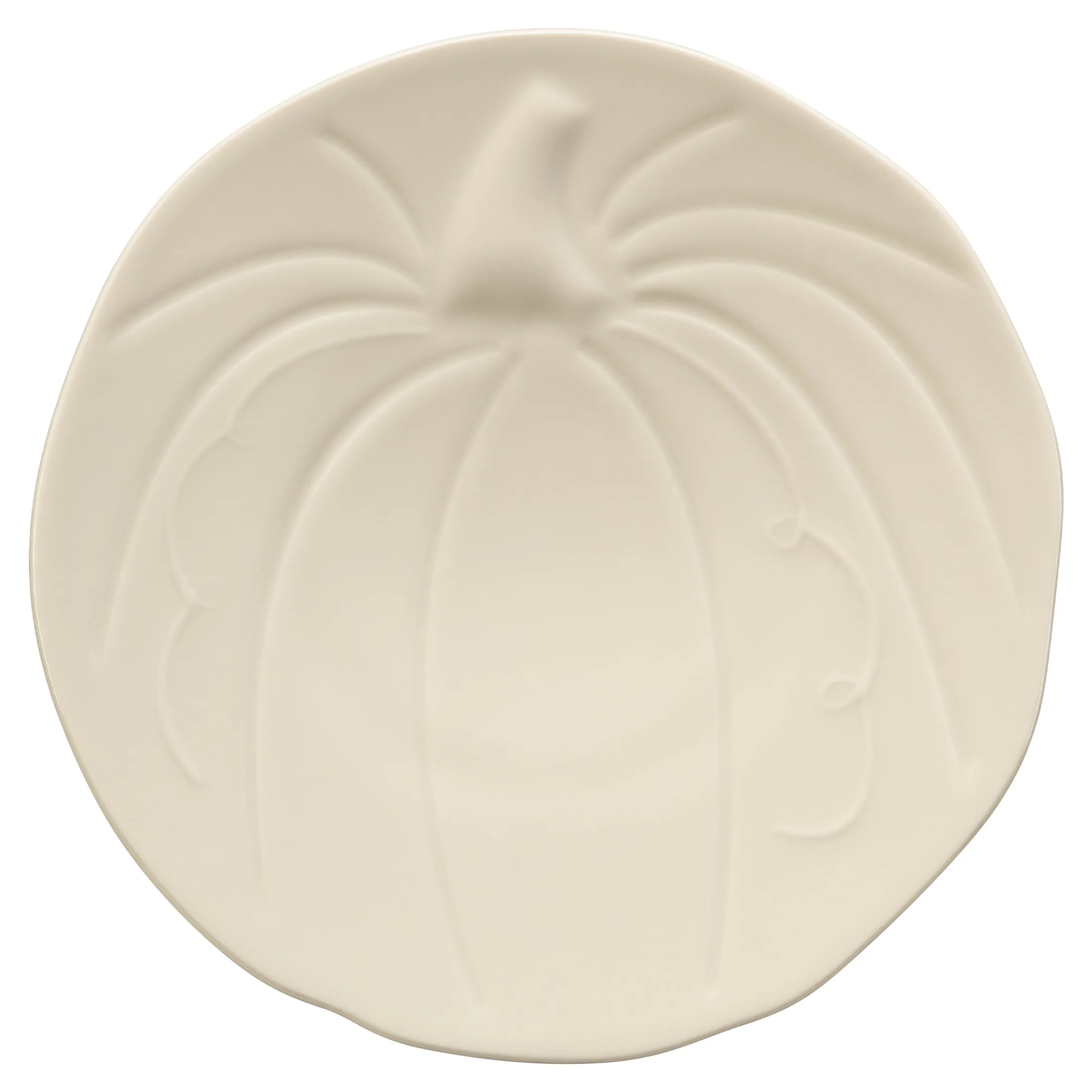 Linen Pumpkin Shaped Plate 8 1/2 Inch