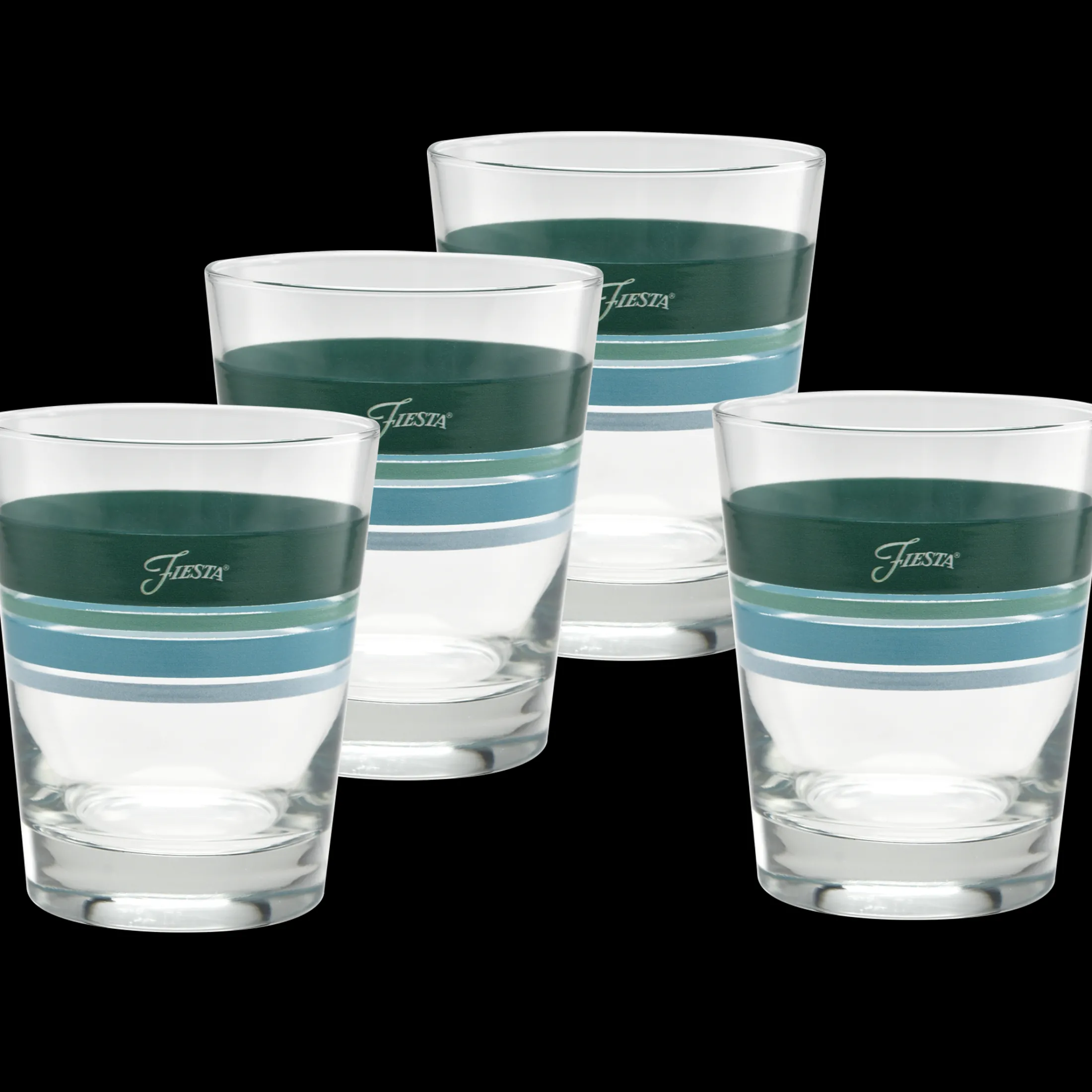 Mixed Aegean 15 oz. Edgeline Tapered Double Old Fashion - Set of 4