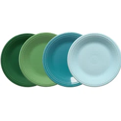 Mixed Aegean Classic Rim 10 1/2 Inch Dinner Plate, Set of 4