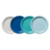Mixed Coastal Blues Bistro Coupe 7 1/4 Inch Salad Plate, Set of 4