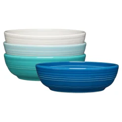 Mixed Coastal Blues Coupe 6 3/4 Inch Salad Bowl 24 OZ, Set of 4