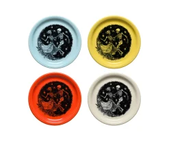 Mixed Skeleton Duet Bistro Coupe 9 Inch Luncheon Plate, Set of 4
