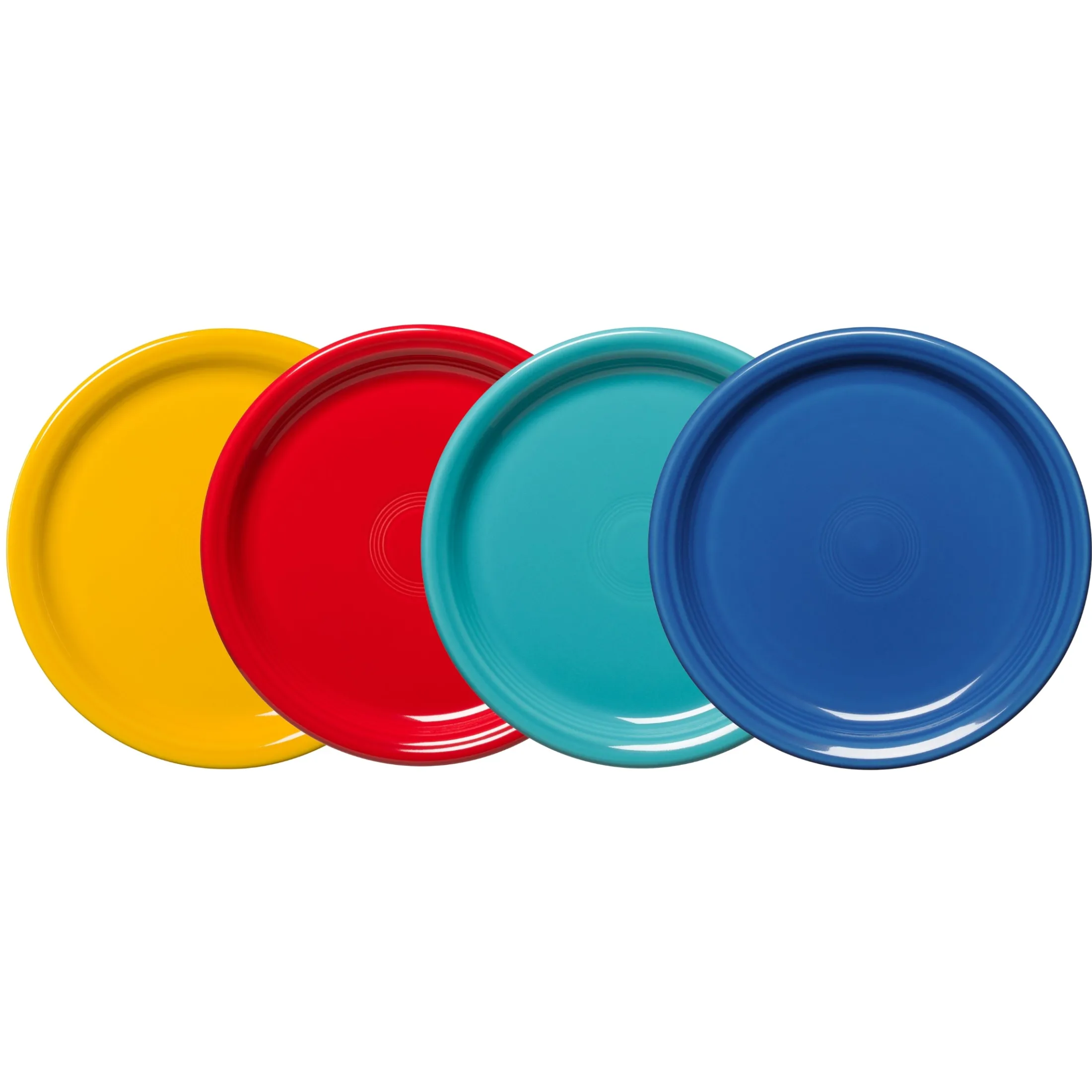 Mixed Vibrant Bistro Coupe 9 Inch Luncheon Plate, Set of 4