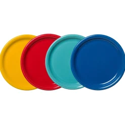 Mixed Vibrant Bistro Coupe 10 1/2 Inch Dinner Plate, Set of 4