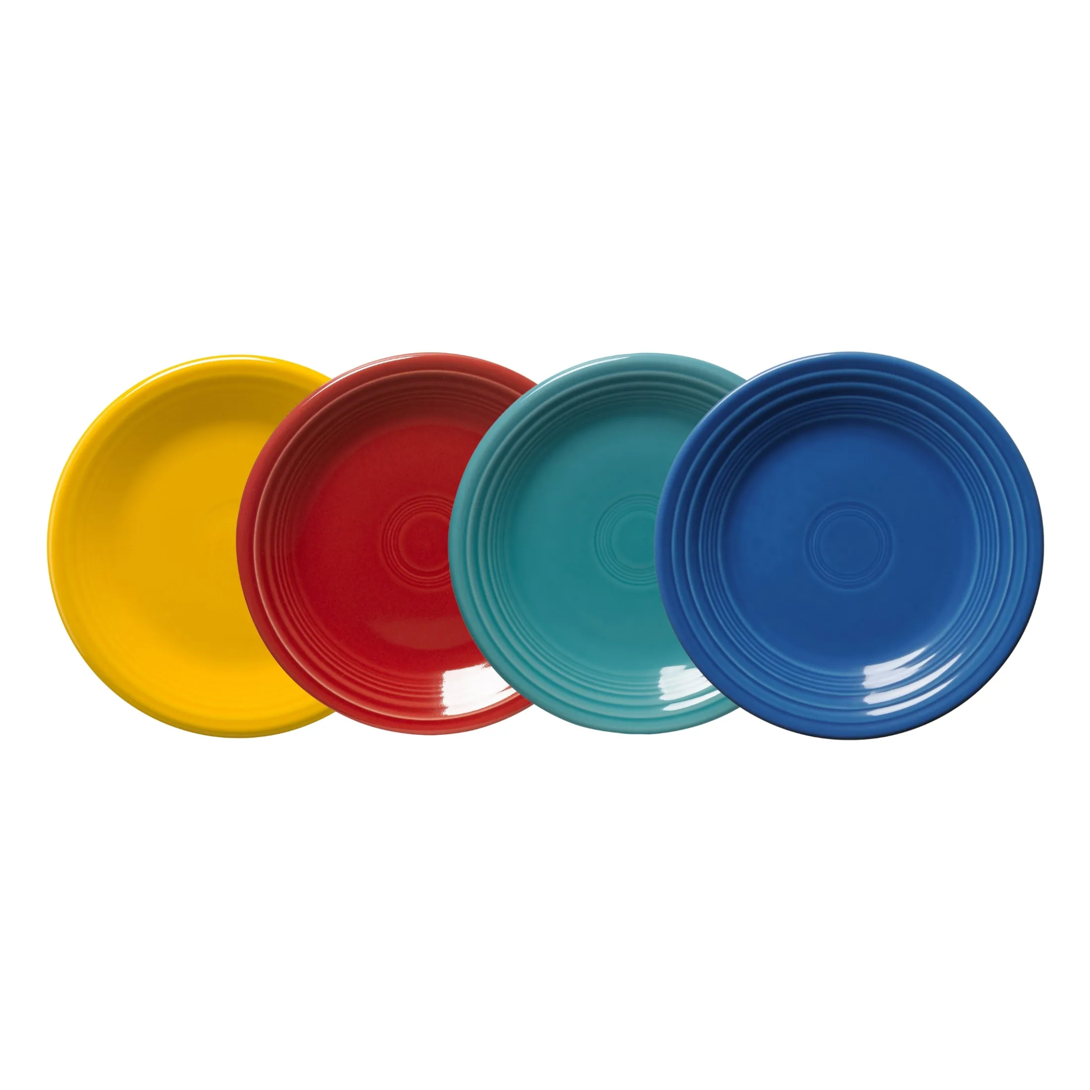 Mixed Vibrant Classic Rim 7 1/4 Inch Salad Plate, Set of 4