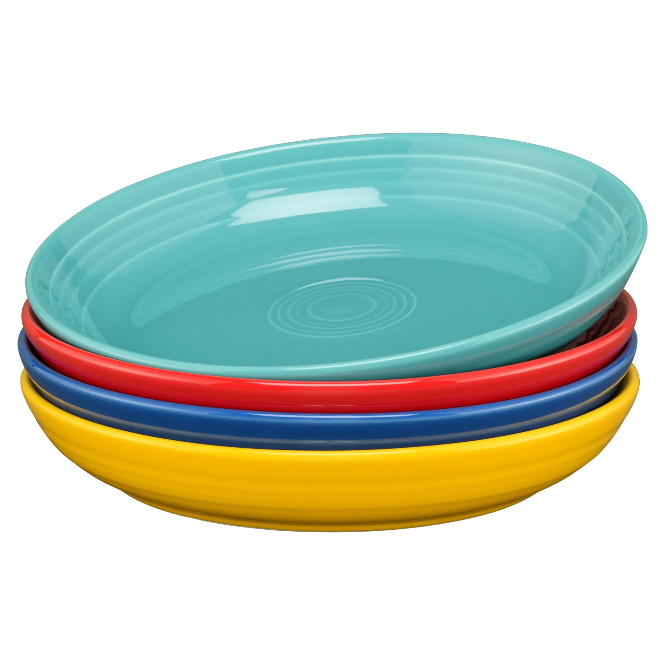 Mixed Vibrant Coupe 8 1/2 Inch Luncheon Bowl 26 OZ, Set of 4