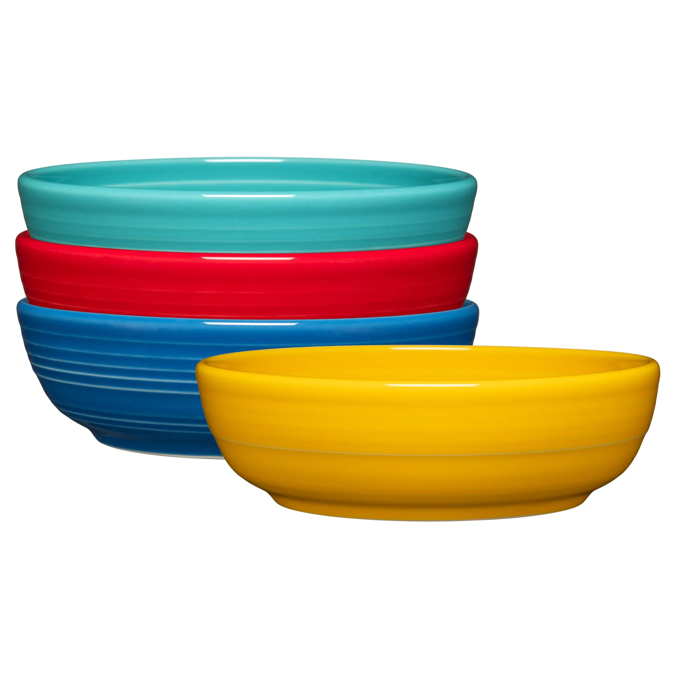 Mixed Vibrant Coupe 6 3/4 Inch Salad Bowl 24 OZ, Set of 4