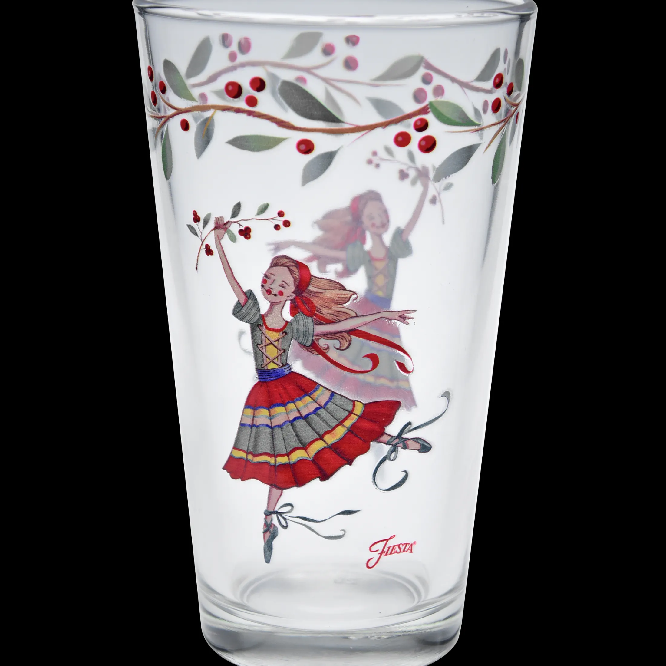 Nutcracker The Ballerina 16 oz. Cooler Glass - Set of 4