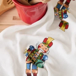 Nutcracker The Giver Holiday Holly Sprig Kitchen Towel Set