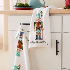 Nutcracker The Guardian Holiday Holly Sprig Kitchen Towel Set