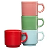 Peppermint Frost 16 OZ Set of 4 Mixed Stackable Mug Set