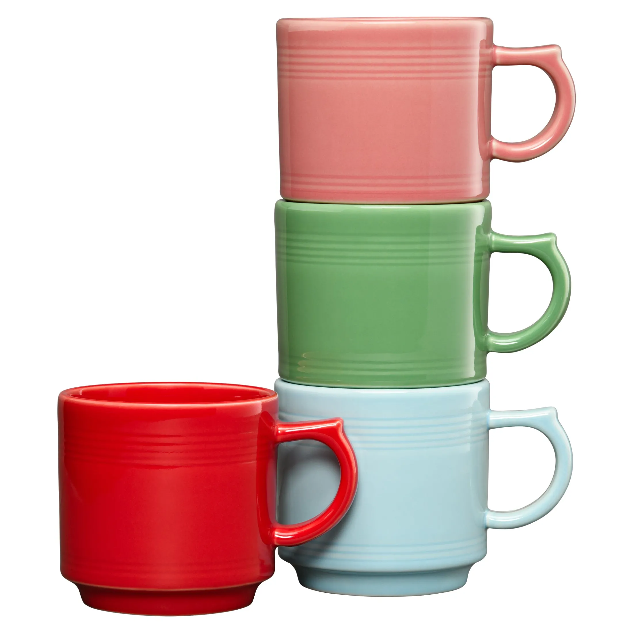 Peppermint Frost 16 OZ Set of 4 Mixed Stackable Mug Set