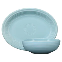 2-Piece Serve Set 11 5/8 Inch Oval Platter & 38 OZ Bistro Bowl