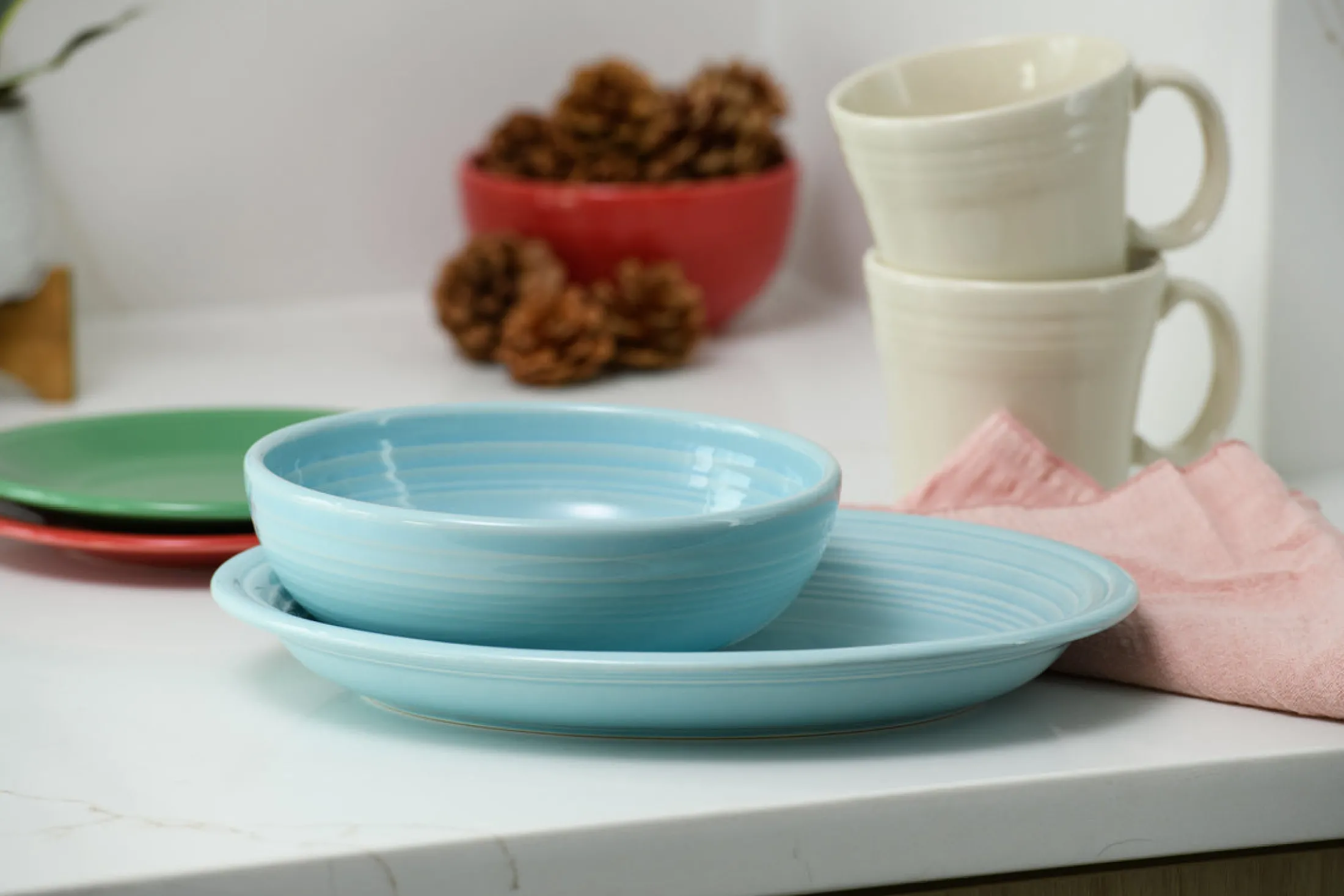 2-Piece Serve Set 11 5/8 Inch Oval Platter & 38 OZ Bistro Bowl