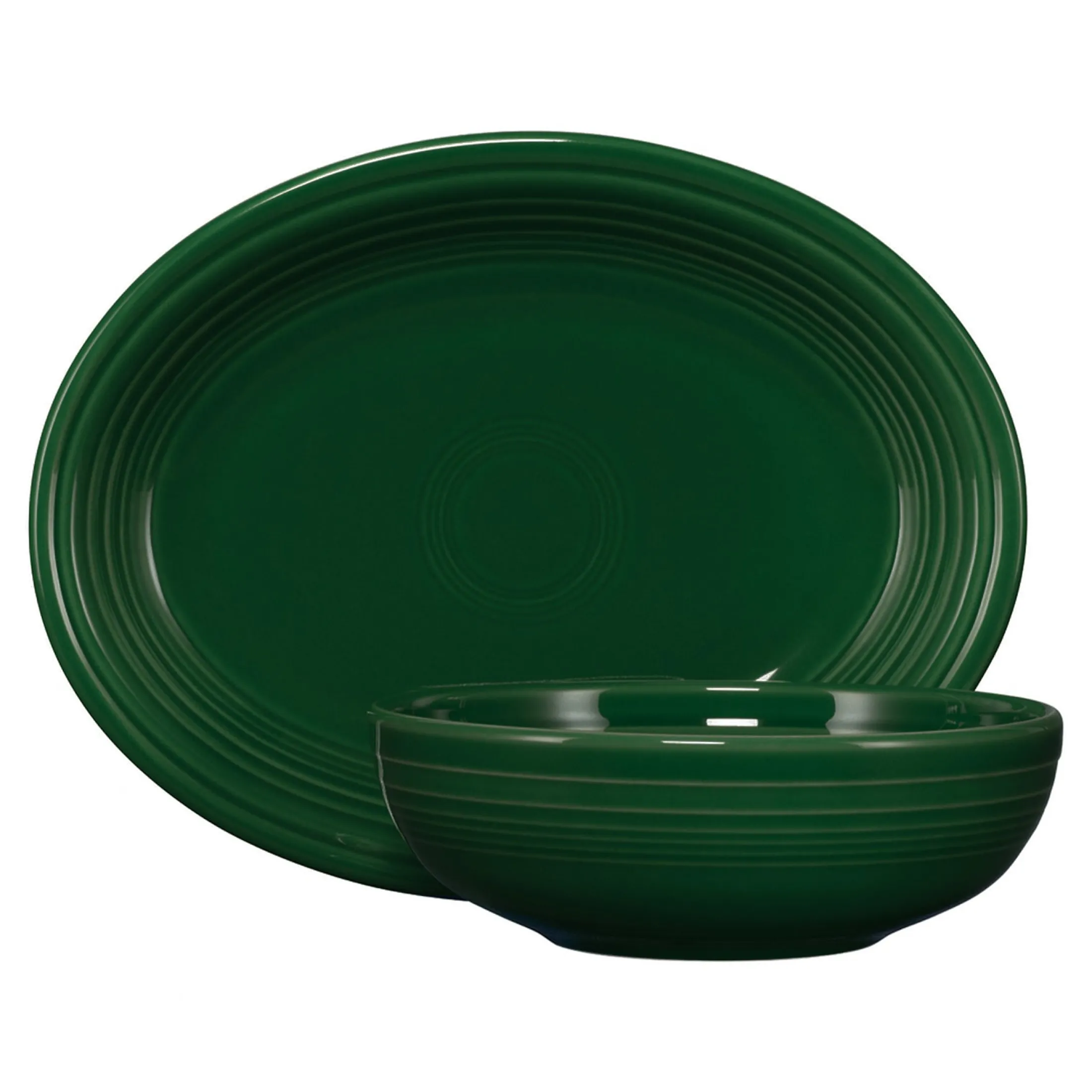 2-Piece Serve Set 11 5/8 Inch Oval Platter & 38 OZ Bistro Bowl