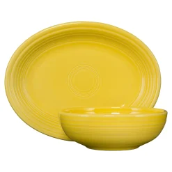 2-Piece Serve Set 11 5/8 Inch Oval Platter & 38 OZ Bistro Bowl